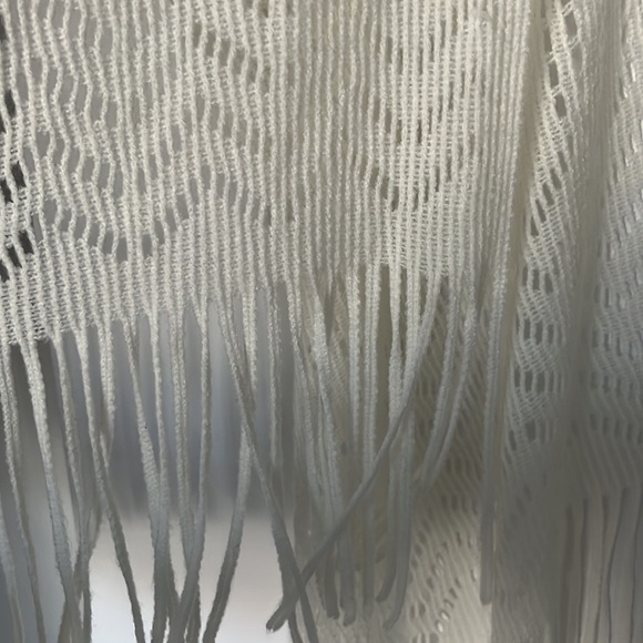 Knit Shawl with Fringe - Picture 2 of 3